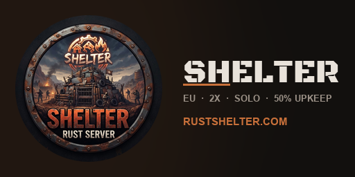 RUSTSHELTER.COM | EU | 2x Solo | 50% Upkeep image